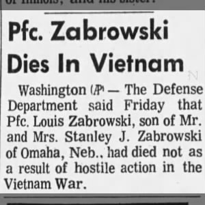 Obituary for Louis Zabrowski